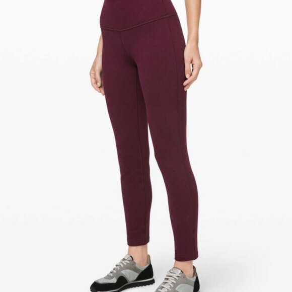 Lululemon Wunder Lounge Fleece Pant 28" *Updated Fit Dark Adobe - Picture 3 of 10